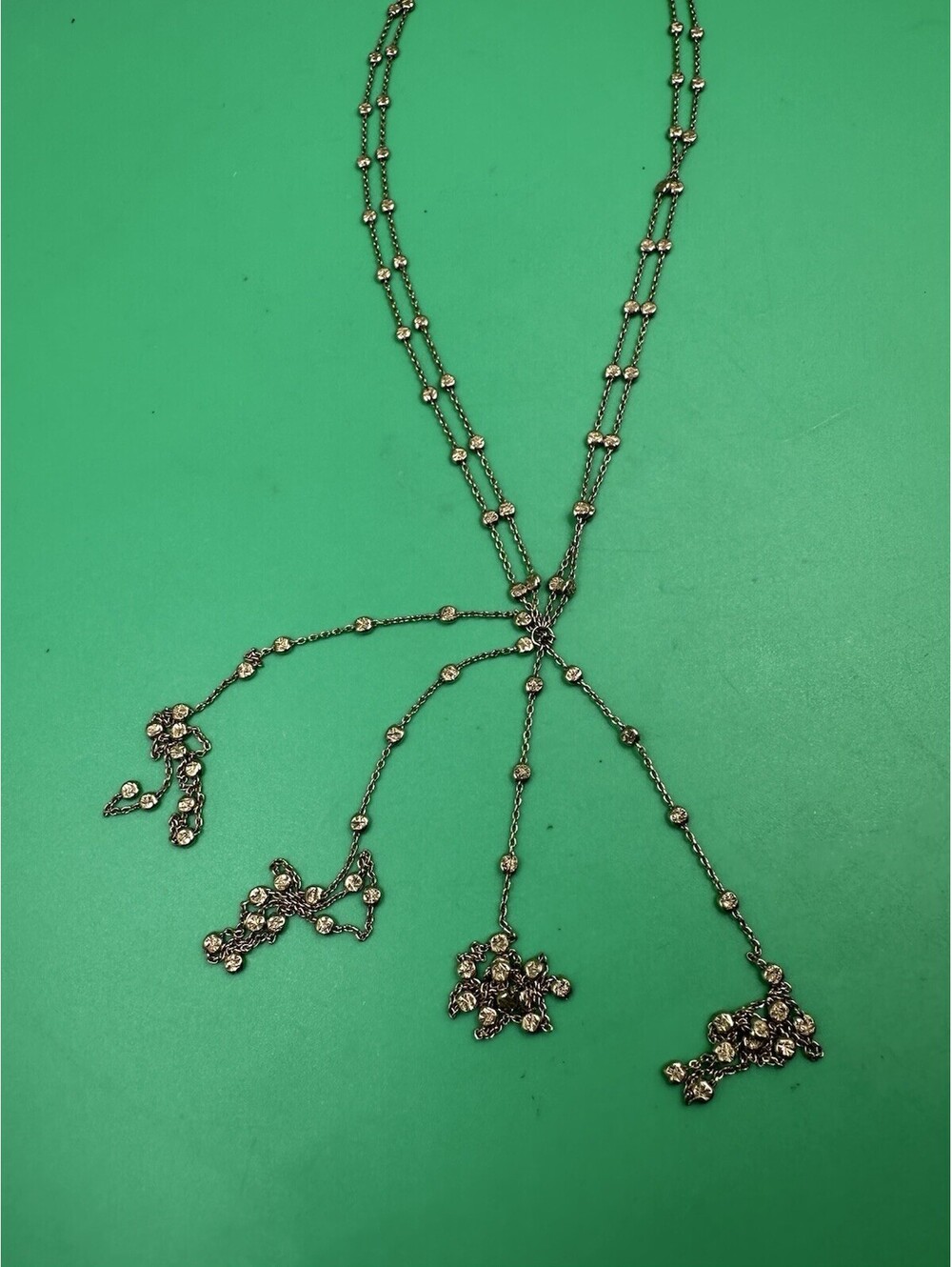 Lisa Robertson 18K Gold Plated 925 Silver Beaded Multi Strand Necklace 18”